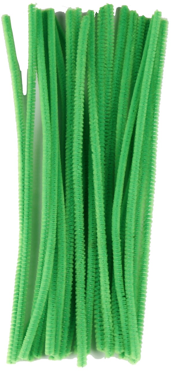 Touch Of Nature Chenille Stems 6Mmx12" 25/Pkg-Kelly Green